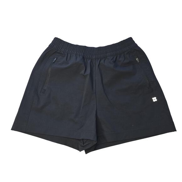 Sweaty Betty Shorts Womens Small Black Recycled Zipper Pockets Athletic Running - Picture 1 of 9